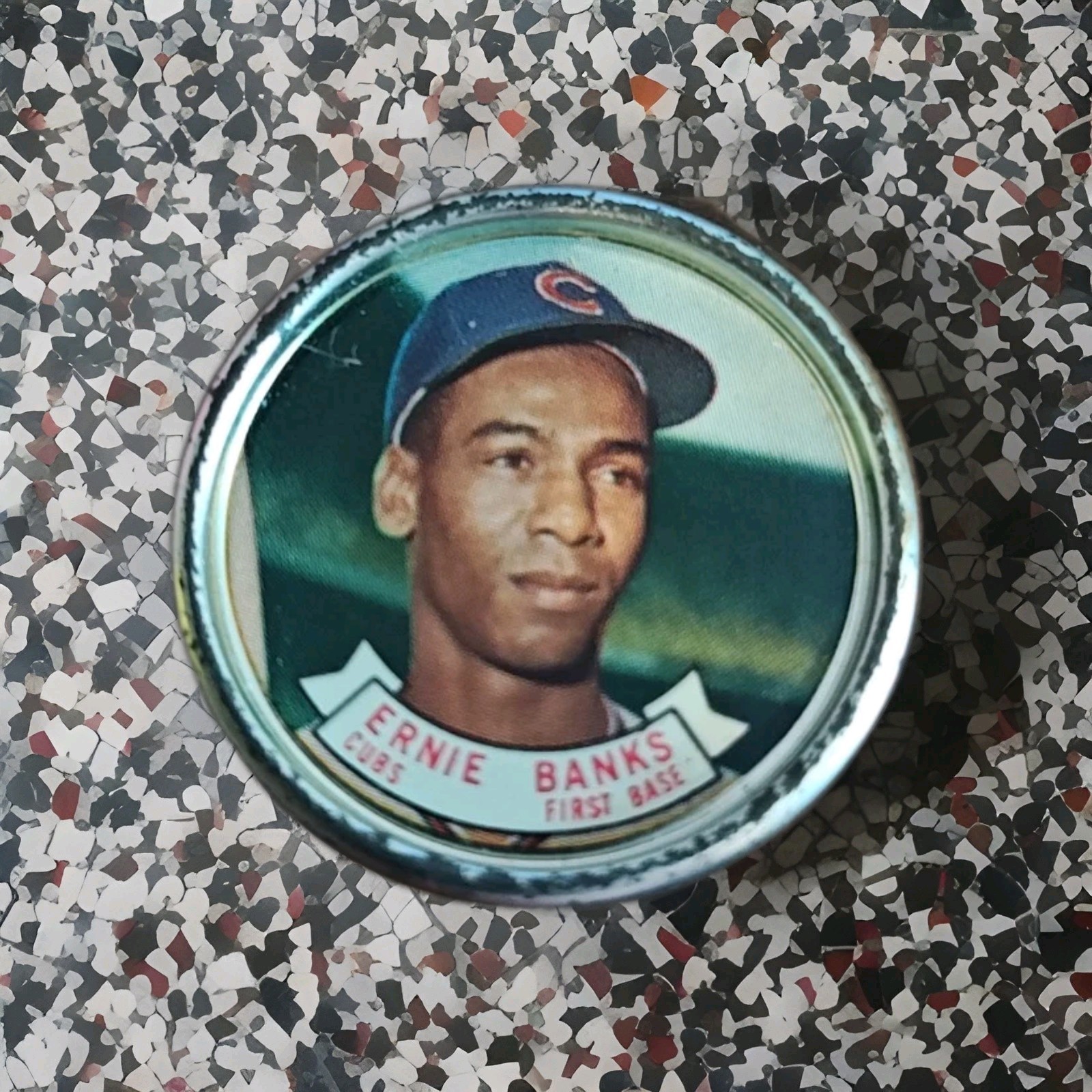 1964 baseball TOPPS Coin Chicago Cubs Ernie Banks 1B HOF Vintage #42
