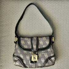 Brentano Moda Italy Handbag Purse Satchel Shoulder Bag Monogram Flap Top Zip