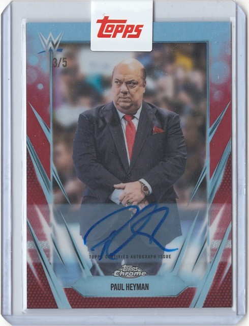 2026 Topps Chrome WWE Paul Heyman True Red Auto 3/5 Sealed