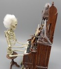 Vtg OOAK Spooky Haunted Organ w Skeleton Artisan Dollhouse Miniature 1:12 — photo 10