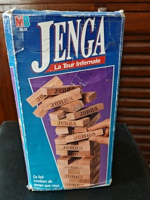 ORIGINAL JENGA SPIEL MB komplett 54 Steine