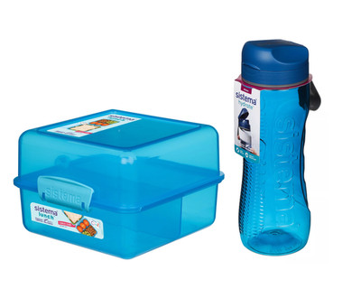 Sistema Lunch- und Trinkset   1,4L Lunch Cube + 800ml Tritan Active Bottle   Bla