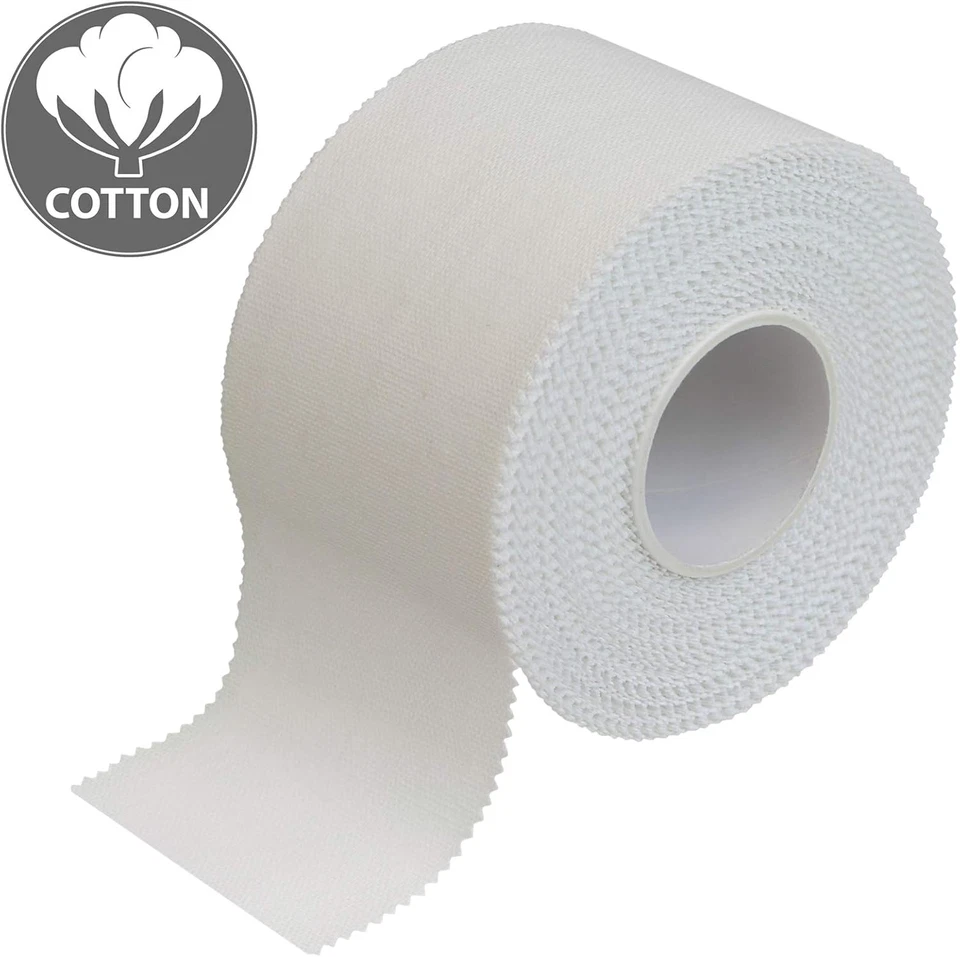 Nastro Adesivo Sportivo 3,8Cm X 10M Sport Tape 1/6 / 24 Rotoli 100% Cotone Bianc - Immagine 3 di 4