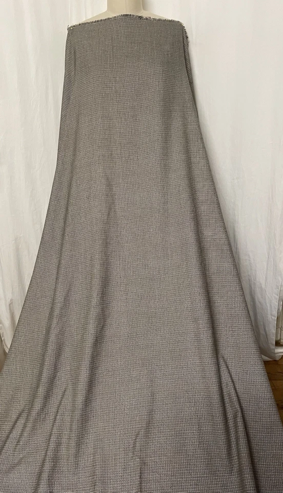 Fine Wool Poly Blend Classic Houndstooth Patterned Fabric By The Yard 60" Wide - Image 2 of 4