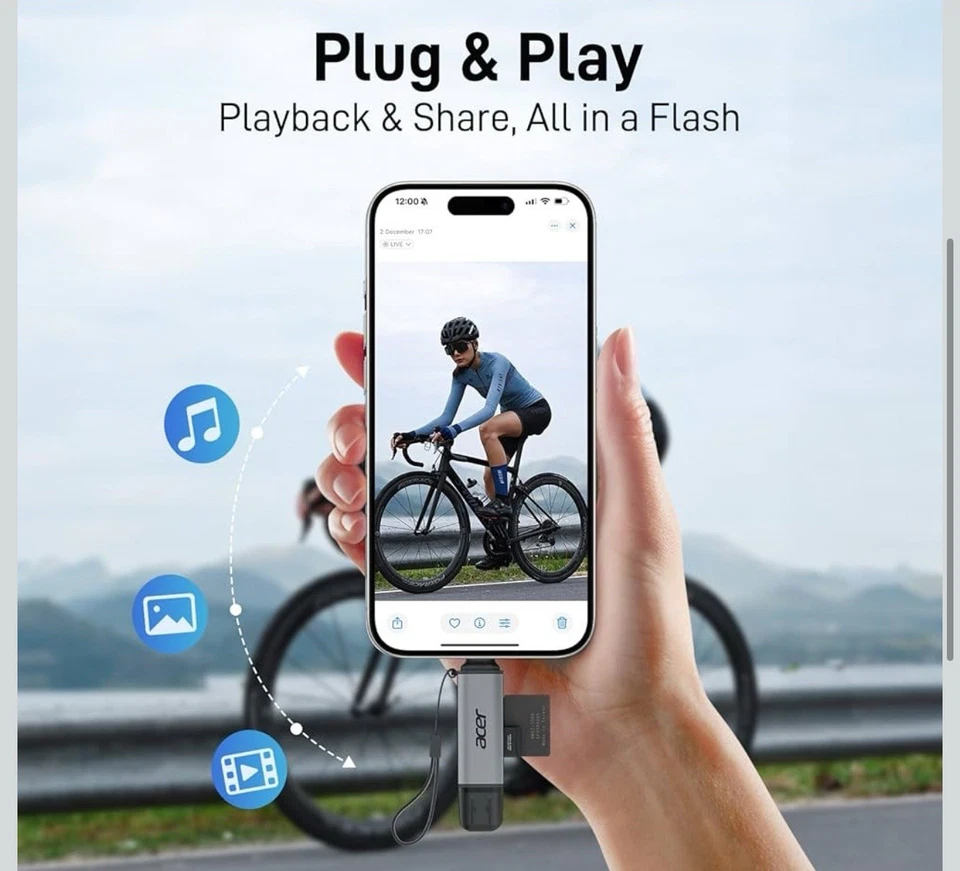 acer SD Kartenleser USB C, Dual Slots USB 3.0 Typ C auf Micro SD Karten Adapter... - Bild 4 von 4