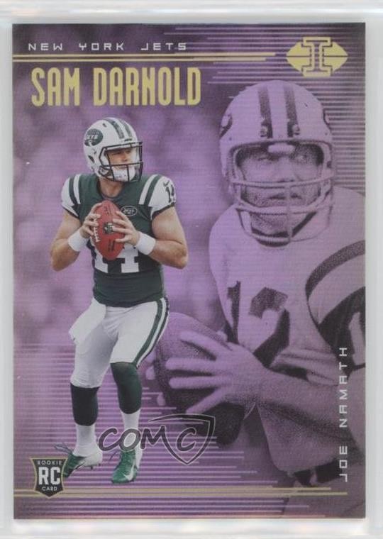 2018 Panini Illusions Joe Namath Sam Darnold #37 Rookie RC HOF 11dv