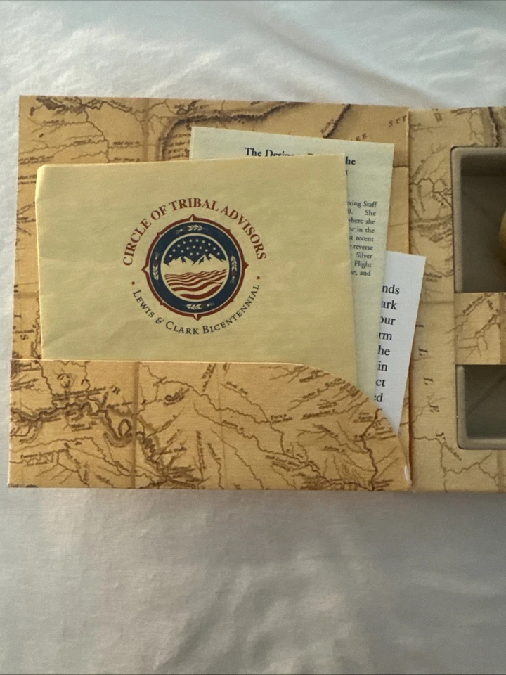 Lewis and Clark 2004 Silver Dollar Proof Commemorative Coin Pouch Set - Image 3 of 4