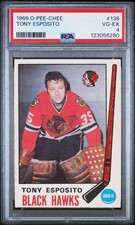 1969-70 O-Pee-Chee Tony Esposito Rookie #138 PSA 4 - Chicago Blackhawks - HOF RC