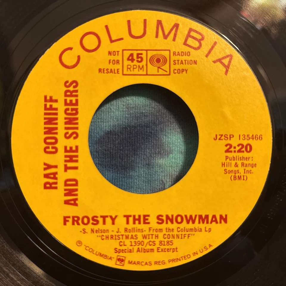 Ray Conniff 45 The Real Meaning Of Christmas / Frosty The Snowman WLP Promo RARE - Image 3 of 4