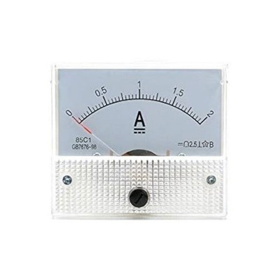 DC 0-2A Analog Ammeter Panel Meter 85C1, 2.5 Accuracy, Mechanical Color: DC 2A