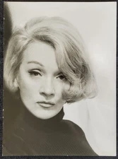 1950s Marlene Dietrich Black Turtle Neck Hollywood Europe Paramount 8x10 Photo