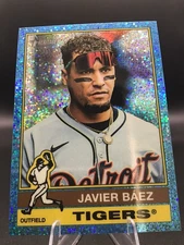 2025 Topps Heritage High Number Light Blue Sparkle #542 Javier Báez, Detroit Tig
