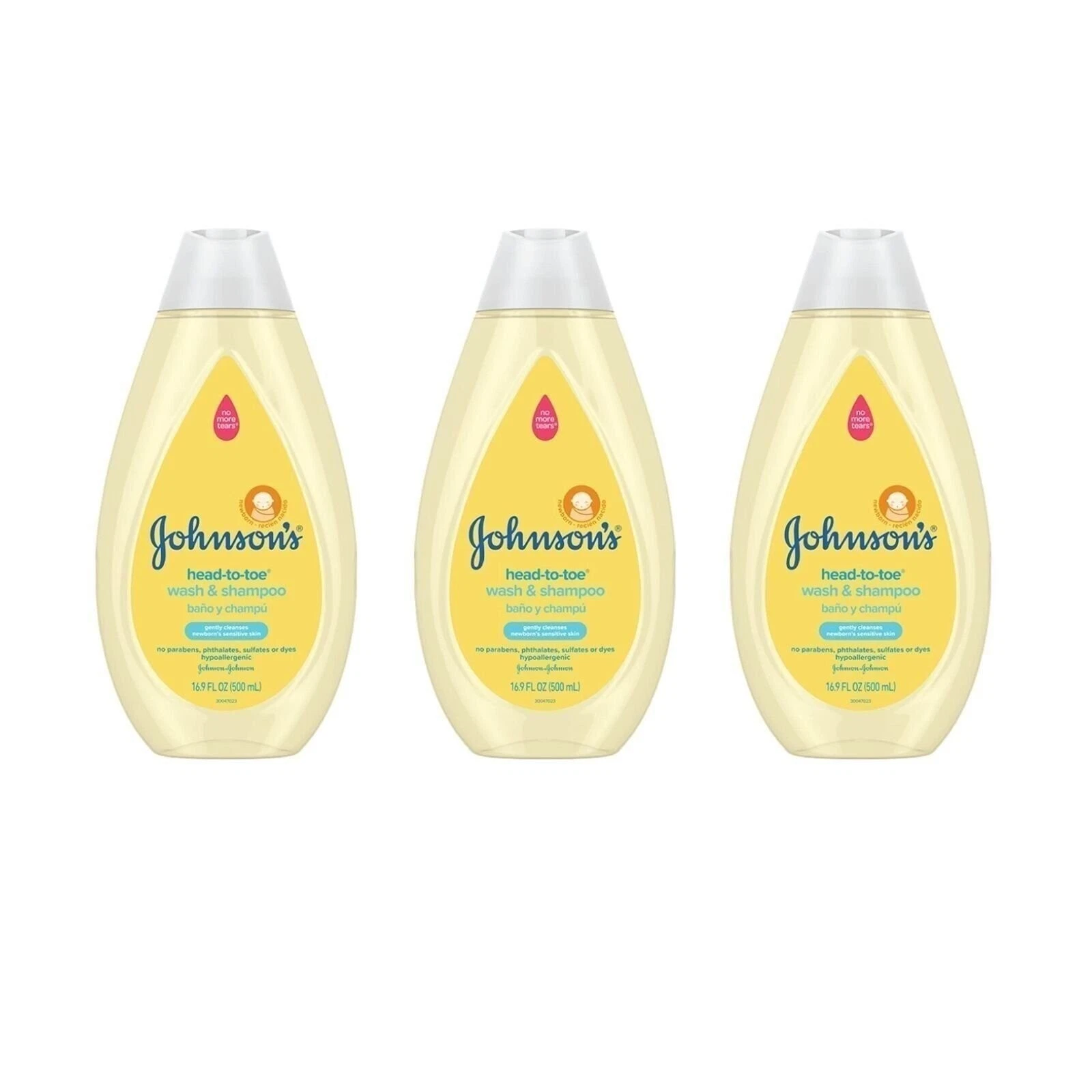 Johnson's Head-To-Toe Gentle Tear-Free Baby & Newborn Wash & Shampoo,...