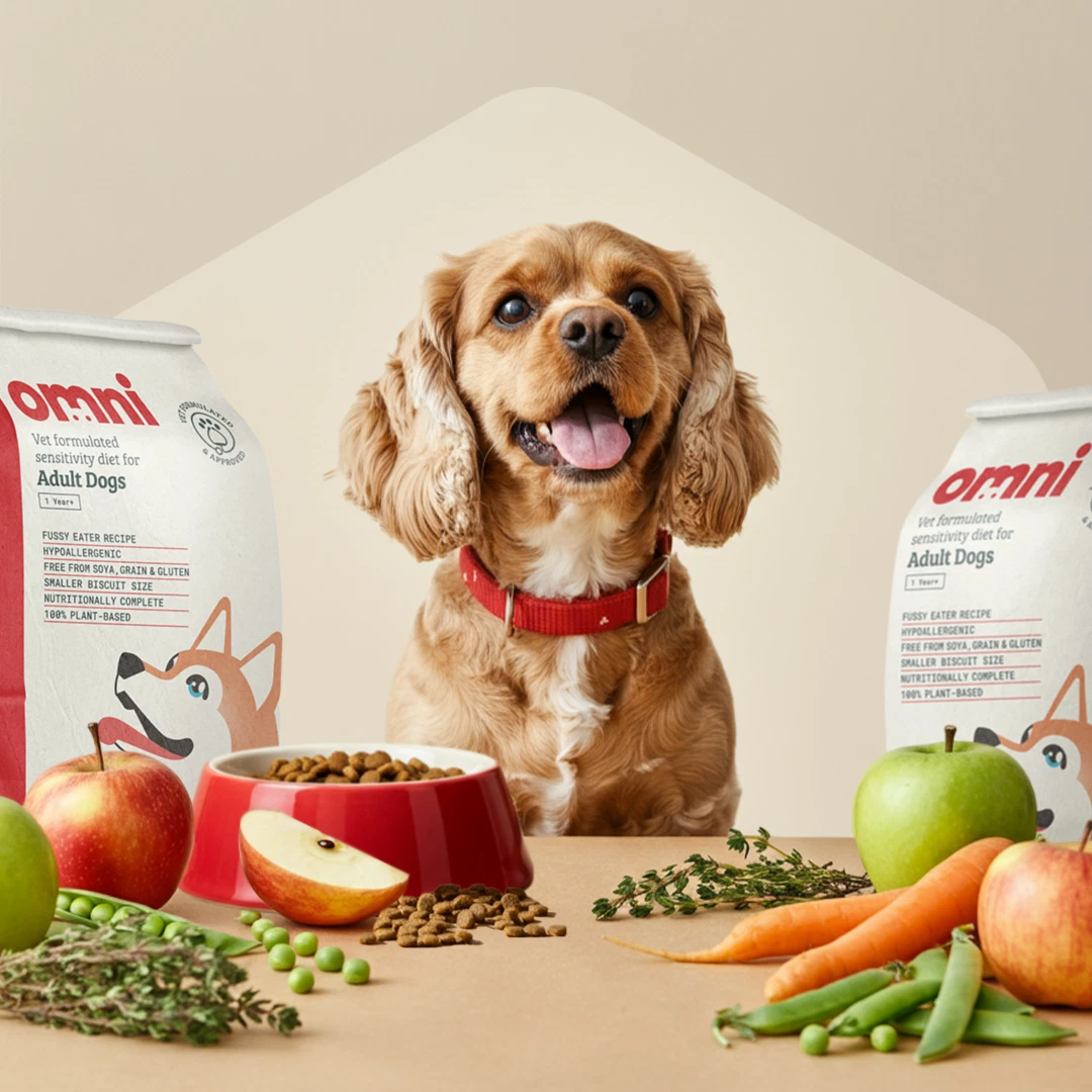 Omni Sensitive Dog Food | Vegan Hypoallergenic Dry Food | Gentle on Digestion
Opens in a new window