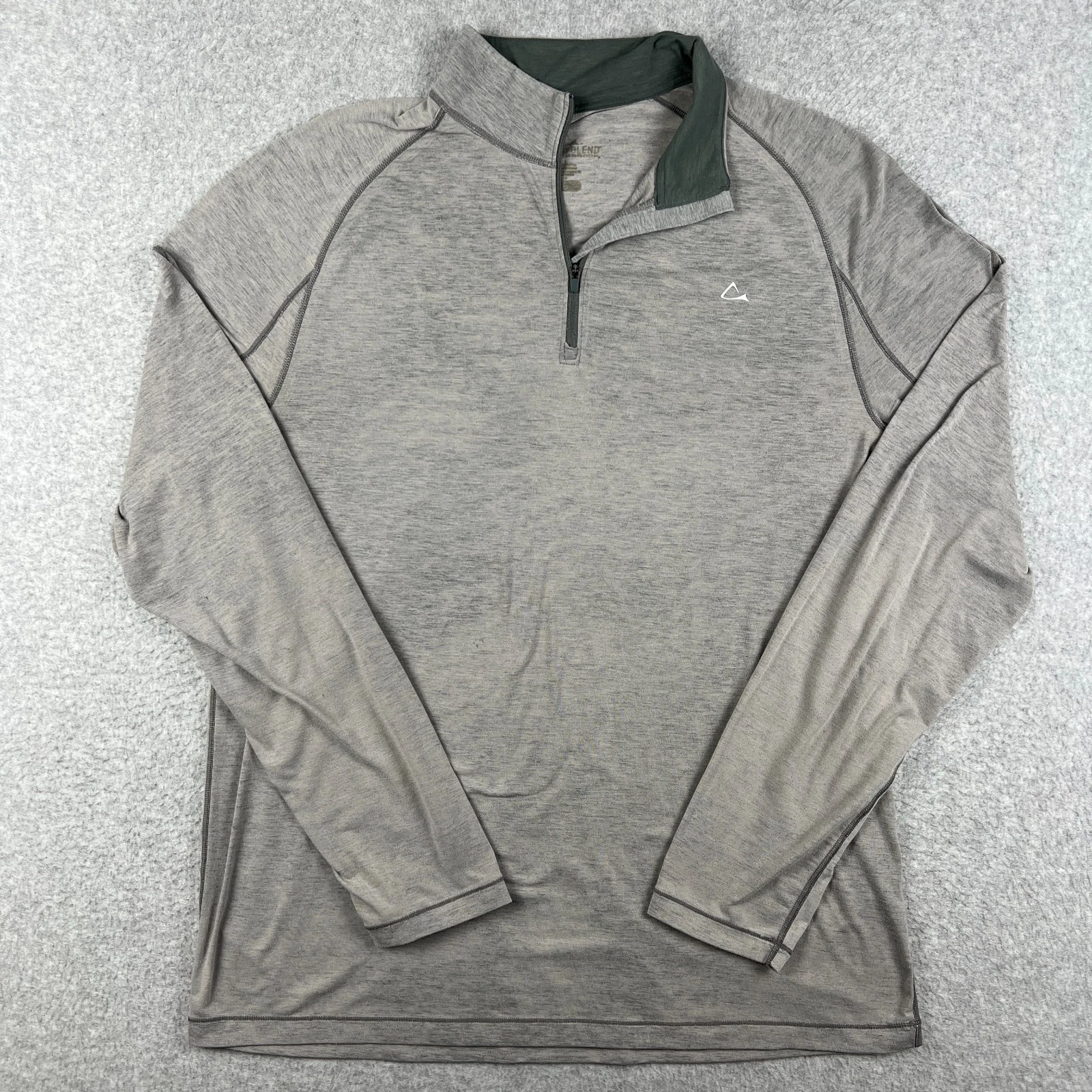 Paradox Merino Wool Quarter Zip Baselayer Pullover Large Mens Grey Hiking
