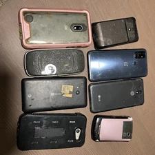 Lot of 8 Misc Cellphones for Parts Only Untested