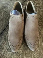 Crown Vintage Ankle Boots Women’s Size 6M Kavita Leather Studded Block Heel Boot