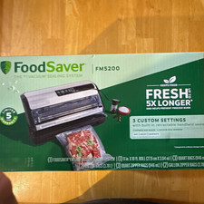 FoodSaver FM5200 Zestaw startowy zgrzewarki próżniowej Easy-Lock Zatrzask Srebrny/Czarny