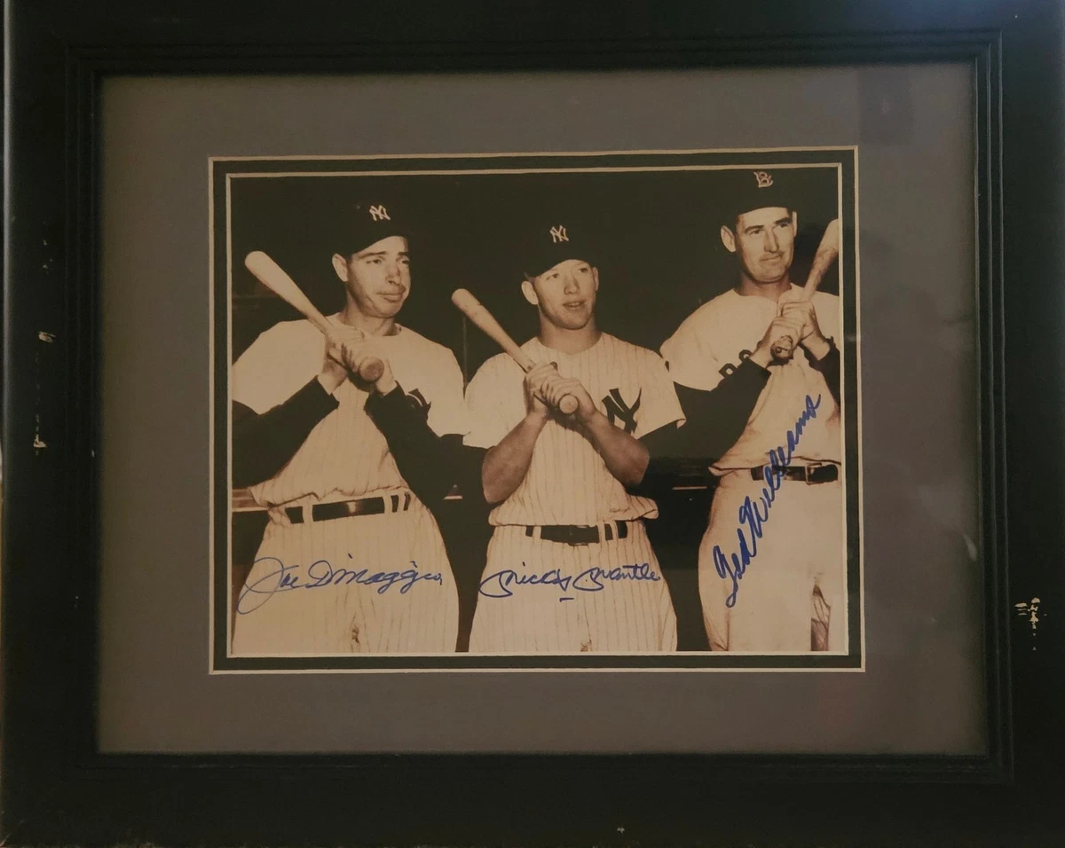 Joe DiMaggio Mickey Mantle サイン入りフォト【額装】 Joe DiMaggio