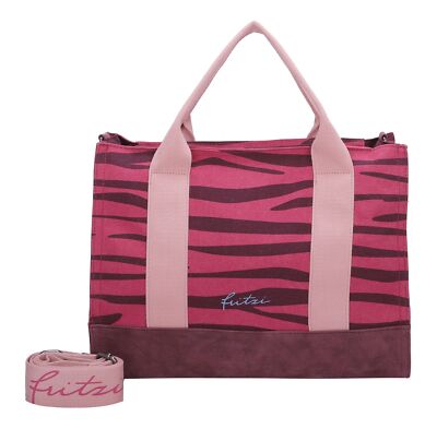 Fritzi aus Preußen Canvas Tote Bag Schultertasche Zebra Pink pink dunkelviolett