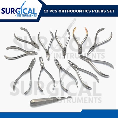 Weingart Orthodontics Pliers Bracket Remover Wengart How Set of 12 Pcs German Gr