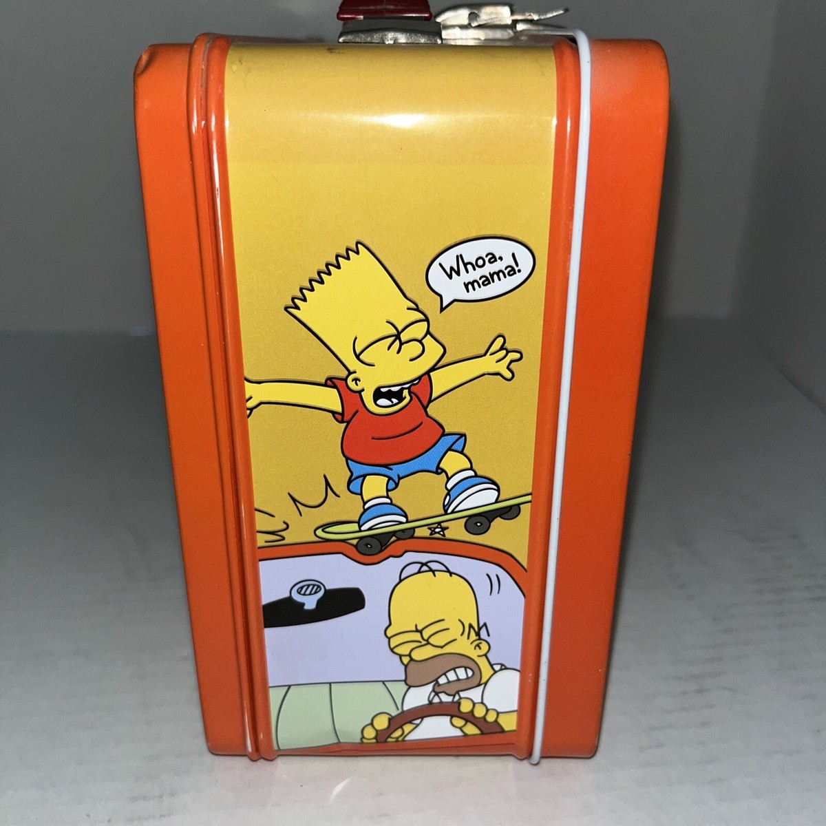 The Simpsons Bart Metal Lunch Box With Thermos Vintage NECA 2000