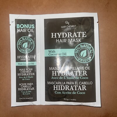 Hair Chemist Hydrate Hair Mask with Coconut Oil Packette 1 oz.