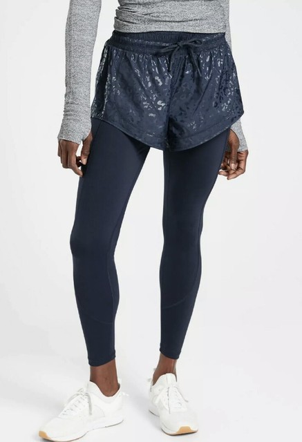 Athleta Rainier 2 In 1 Tight In Plush SuperSonic Size XS Navy #511149 NWT | eBay