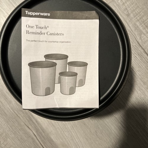 Brand New TUPPERWARE One Touch® Vintage Window Canister Set Black - Picture 9 of 10