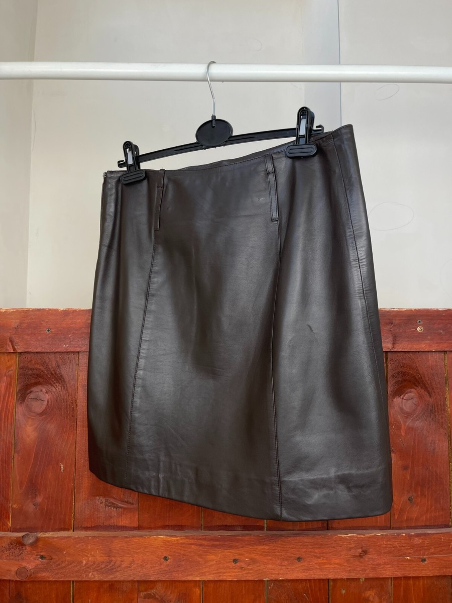 スカート PRADA Leather Skirt size40 19445354_52007655_600.jpg