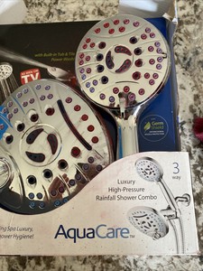 handheld rainfall aqua combo setting chrome shower multi care head
