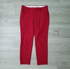 Banana Republic Martin Fit red stretch ankle pant sz 2 Petite 80 Orig. pockets