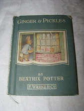 1909 GINGER & PICKLES by Beatrix Potter Book Illustrated With Color Plates