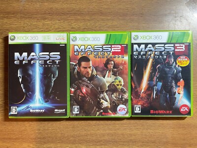 XBOX  360 JAPAN MASS EFECT 1 2 3 SET