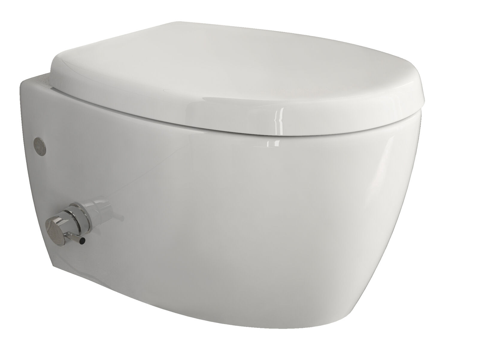 Spülrandloses Taharet Dusch WC inkl. Ventil Sitz Toilette mit Bidet Funktion