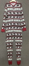 Lazy One Pajamas One Piece Women's Size Large Bear Essentials Back Flap