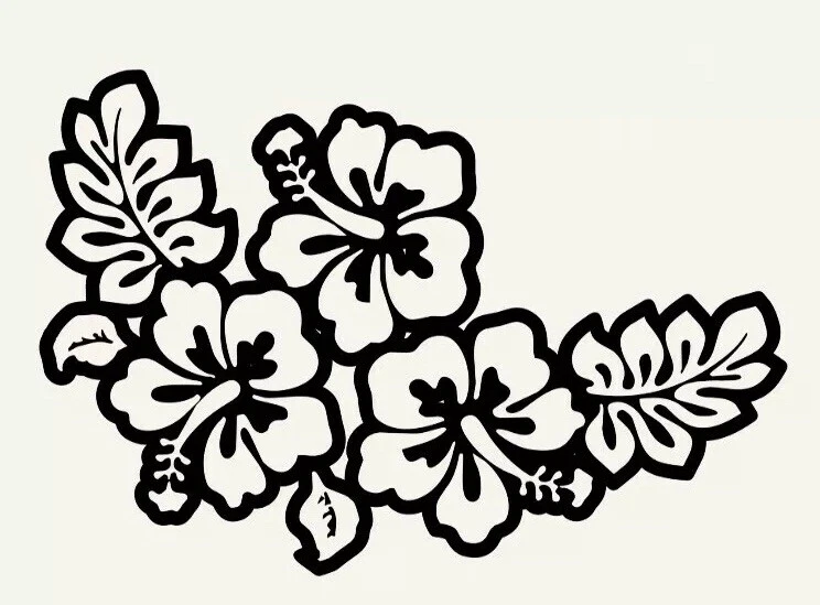 Hawaiian Flowers Printable Coloring Pages