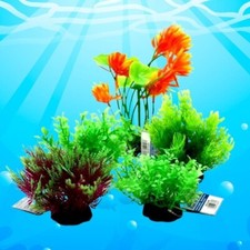 Set 5 Pianta finta per Acquario Piantina Decorazione Artificiale decori 