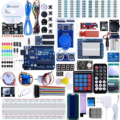 Elegoo UNO R3 Arduino Projekt Baukasten Ultimate Starter Kit Zubehör 200 Teile