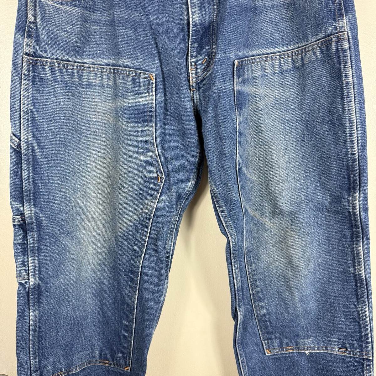 Prison Blues PRSN BLU USA Blue Heavy Denim Double Knee Work Prison Blues PRSN BLU USA Blue Heavy Denim Double Knee Work