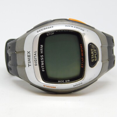 Timex T5H921 Heart Rate Monitor 27 Lap Quartz Men's Watch New Battery