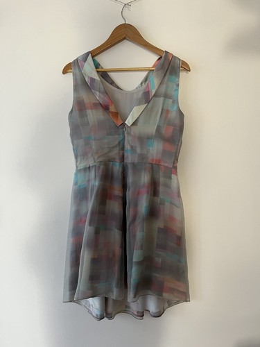 Emporio Armani Layered Silk Dress UK 10 (42) Knee Length Party Evening Event 15e - Picture 7 of 13