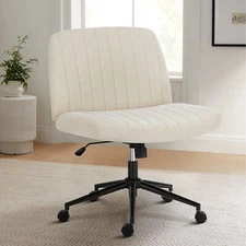 ZUNMOS Cirss Cross Chair Legged Office Wide Comfy Desk Computer Seating Swivel