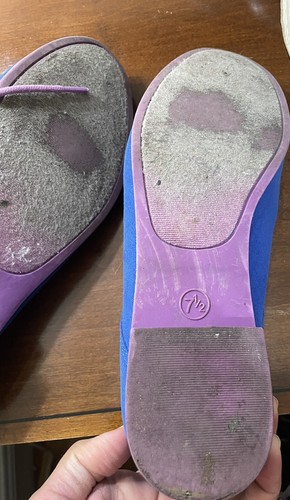 Cobalt Blue & Purple Women's Faux Suede Oxford Flat Shoes 7.5 Mossimo - Picture 7 of 7