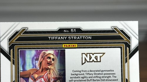 2023 Panini Prizm #51 Tiffany Stratton Light Blue Wave Prizm - Picture 3 of 3