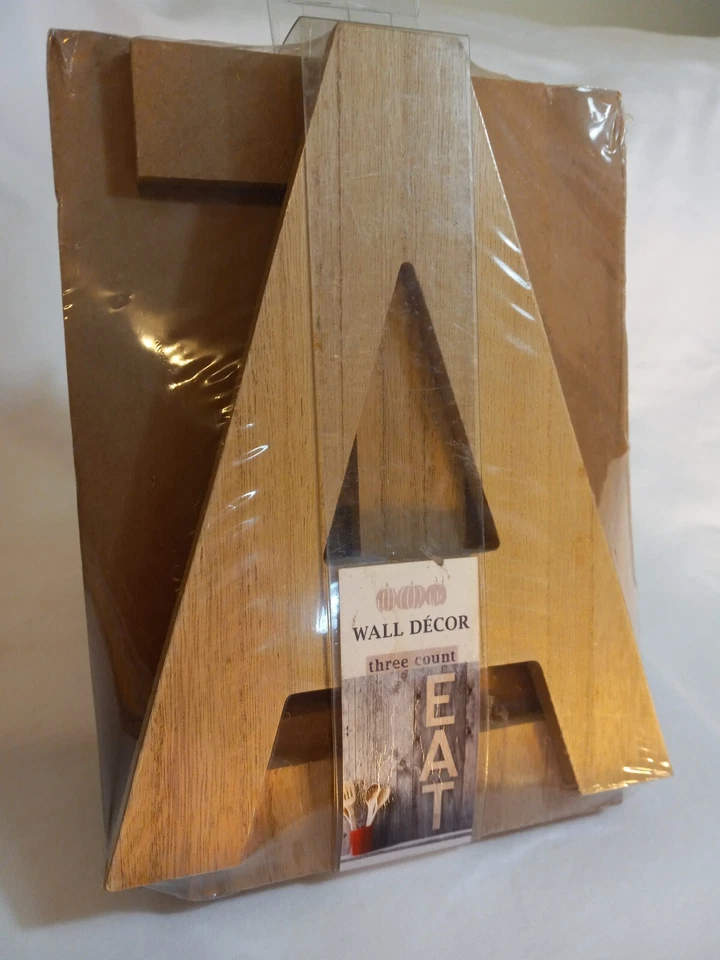 Three Count Wall Decor Wood Hanging Letters Eat Farmhouse French Country Tea - Image 2 of 4