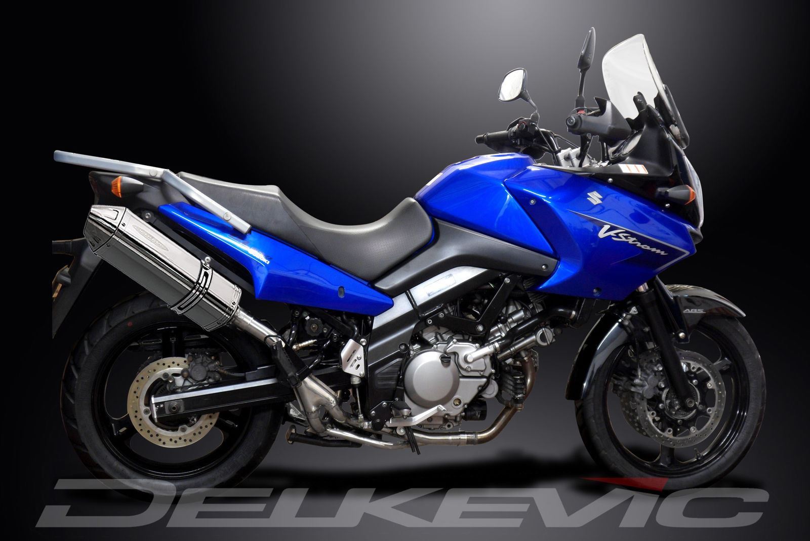 Delkevic 13" Stainless TriOval Muffler Suzuki DL650 VStrom 0411
