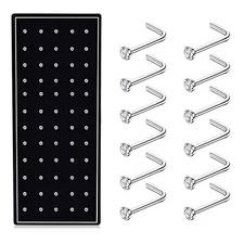 60pcs 20G Nose Rings Studs for Women Men L-Shaped Nose Piercing Jewelry 1.5mm