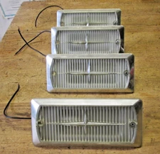 4 Vintage Bus Coach Inside Lights Lincoln Star, All in working condition