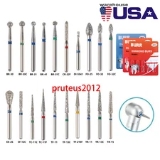 100pcs Fresas De Diamante FG Dental Para Pieza De Mano De Alta Velocidad Medio